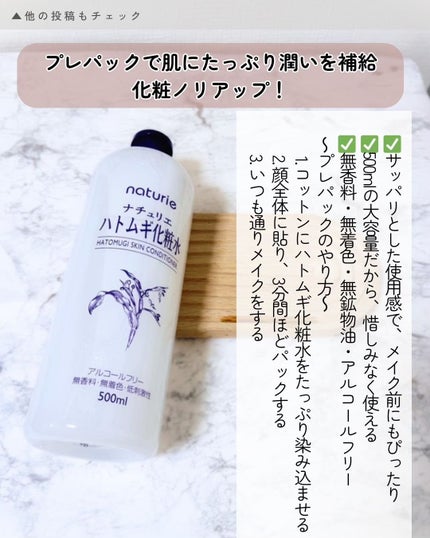 ハトムギ化粧水(ナチュリエ スキンコンディショナー R )/ナチュリエ/化粧水を使ったクチコミ(2枚目)