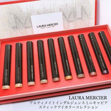 ★★★ #ローラメルシエ 
#lauramercier 
#アルティメイトインダルジェンスミニキャビアスティックアイカラーコレクション

#クリスマスコフレ　第3弾

スルスル描けて落ちにくいので大好き