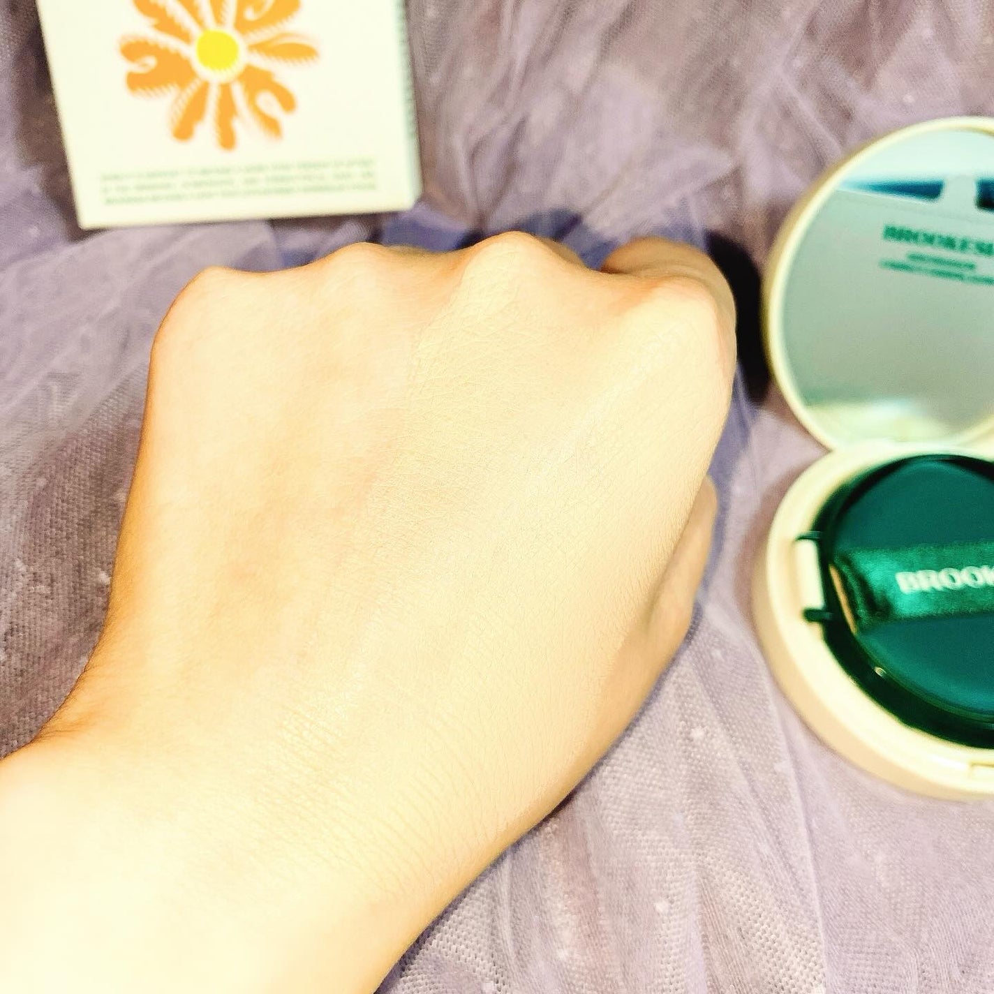 スキンエンハンサー コンパクトクッション(グロー)/BROOKESIA/クッションファンデーションを使ったクチコミ(3枚目)