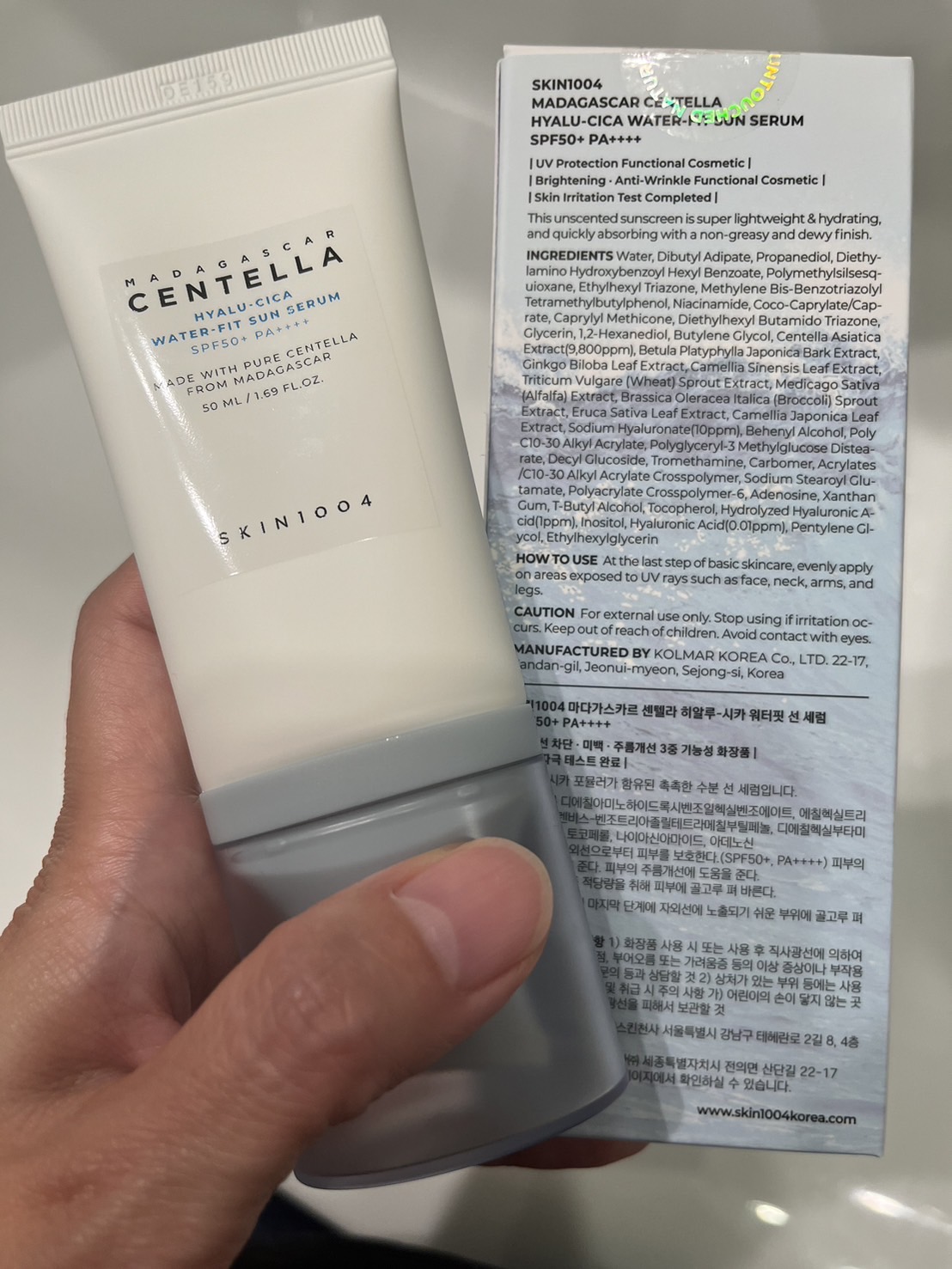 ヒアルーシカ ウォーターフィット サンセラム/SKIN1004/日焼け止めローションを使ったクチコミ（1枚目）