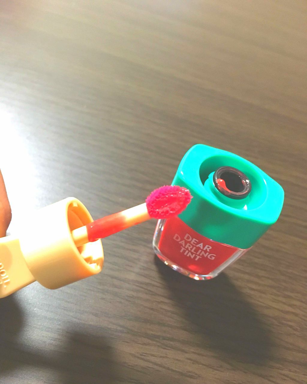 ディアダーリン ウォータージェルティント (アイスティント)/ETUDE/口紅を使ったクチコミ(3枚目)