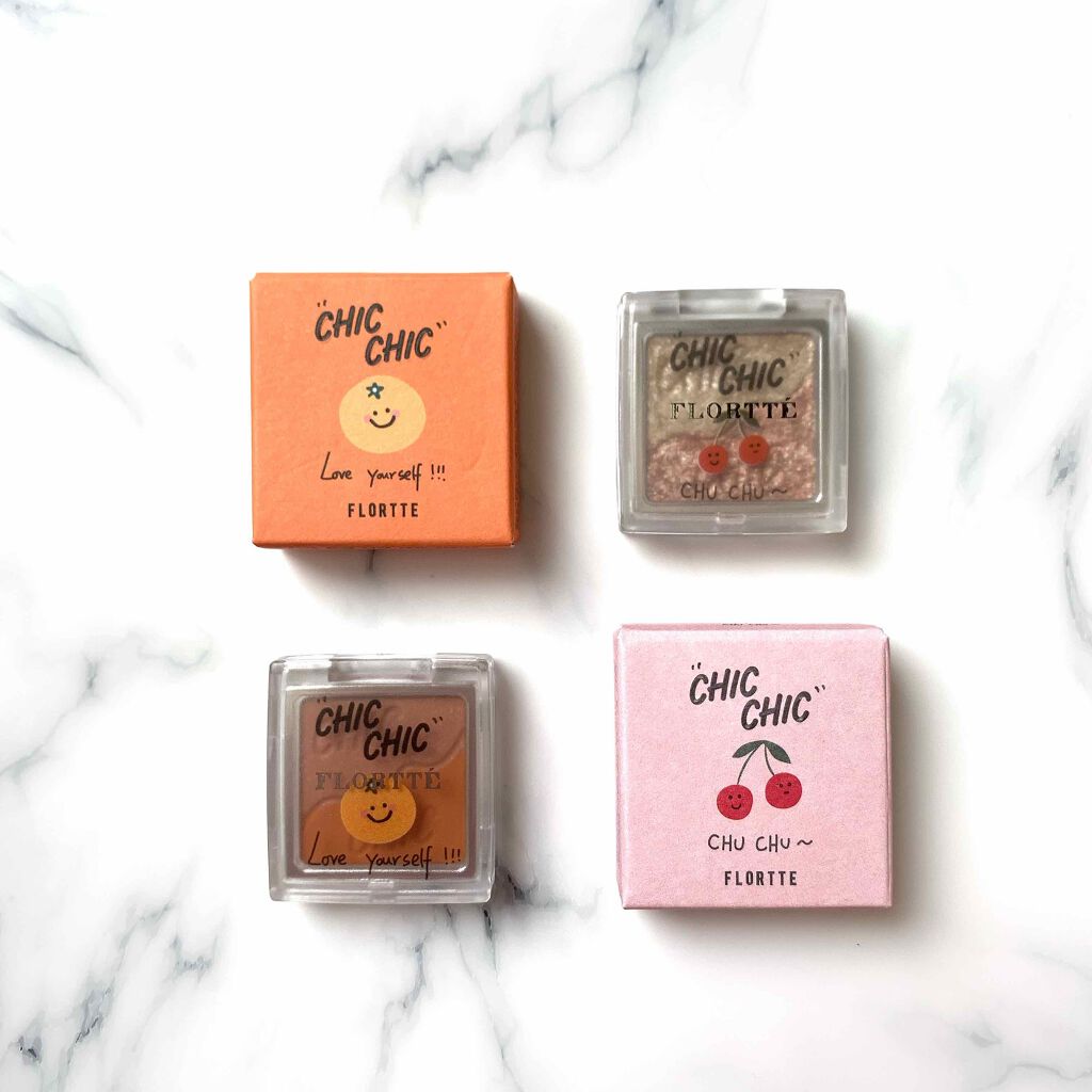 FLORTTE フロレット星に願いシリーズ シングルアイシャドウのクチコミ「┈┈┈┈┈┈┈┈┈┈┈┈┈┈┈┈┈┈┈┈

♥FLORTTE スマイルハート Chic Chi.....」（1枚目）