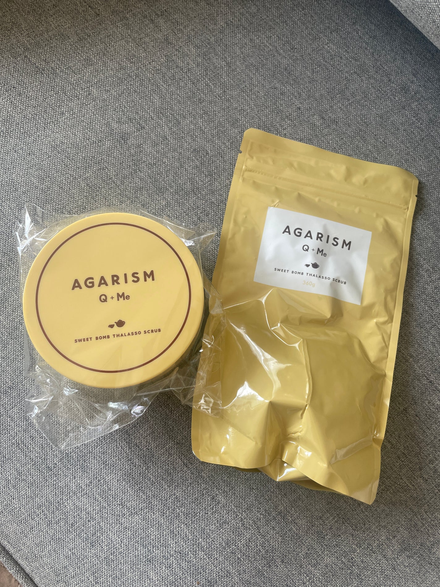 Q+Me スウィートボムタラソスクラブレモンティーの香り/AGARISM/バストケア・ヒップケアを使ったクチコミ(1枚目)