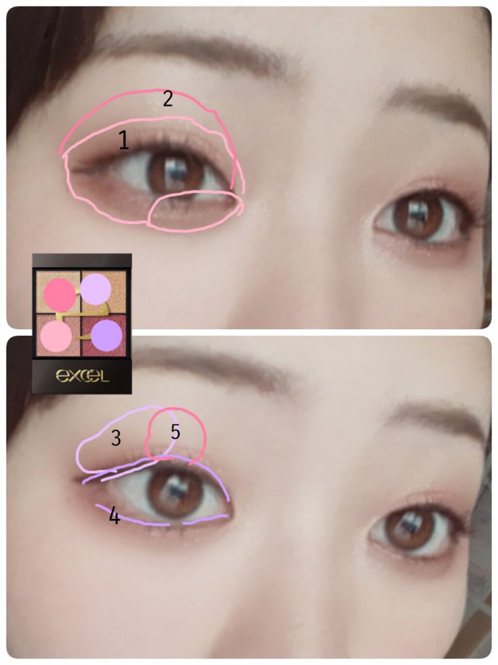 リアルクローズシャドウ/excel/アイシャドウパレットを使ったクチコミ（2枚目）