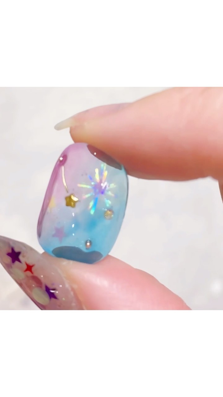 #ネイル,#星座ネイル,#夜空ネイルのネイルデザイン