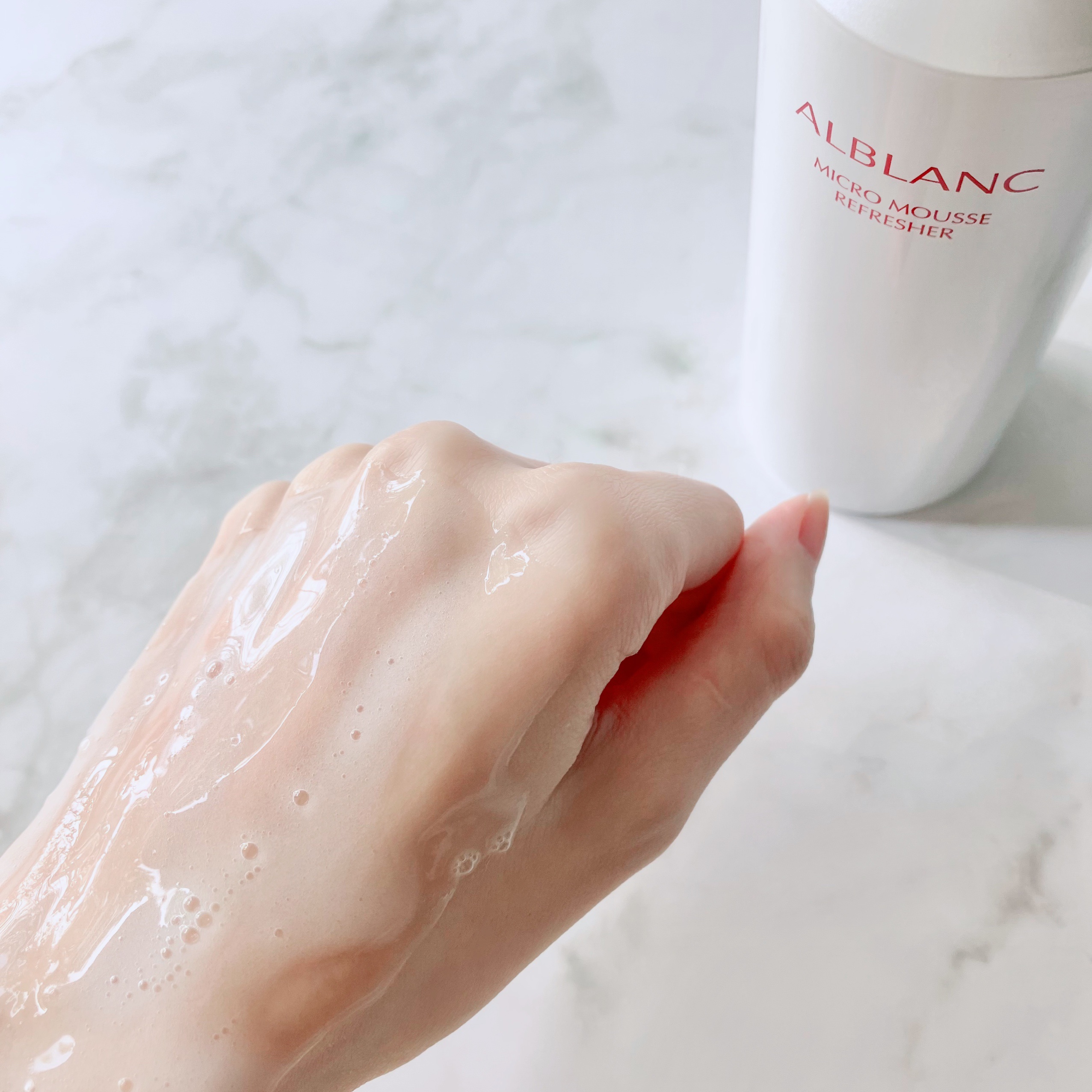 マイクロムース リフレッシャー/ALBLANC/泡洗顔を使ったクチコミ（3枚目）