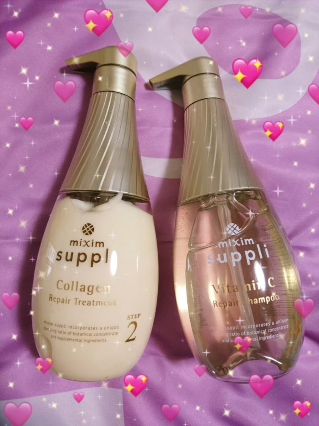 ビタミン リペアシャンプー／コラーゲン リペアヘアトリートメント/mixim suppli/市販シャンプーを使ったクチコミ（1枚目）