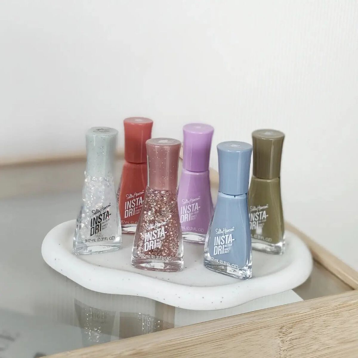 インスタドライ ネイルカラー 258 シューティングスター/サリーハンセン/オールインワンネイルを使ったクチコミ（2枚目）