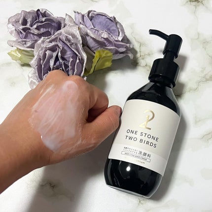洗顔だけじゃない+パックもできる洗顔料 ホワイトプレミアム/ONE STONE TWO BIRDS/洗顔フォームを使ったクチコミ(3枚目)
