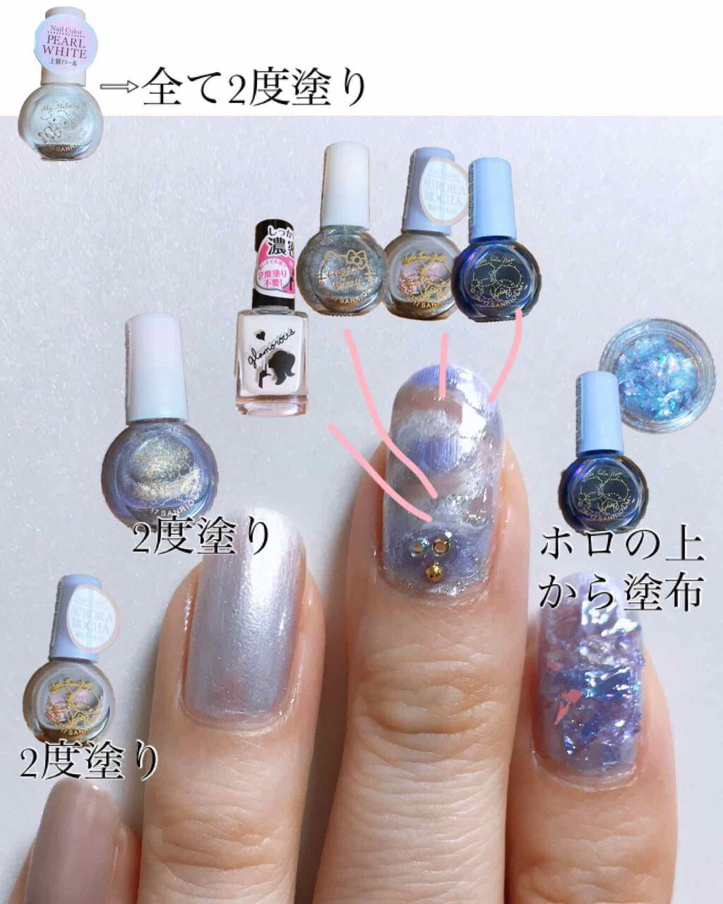 サンリオネイル/DAISO/マニキュアを使ったクチコミ(3枚目)