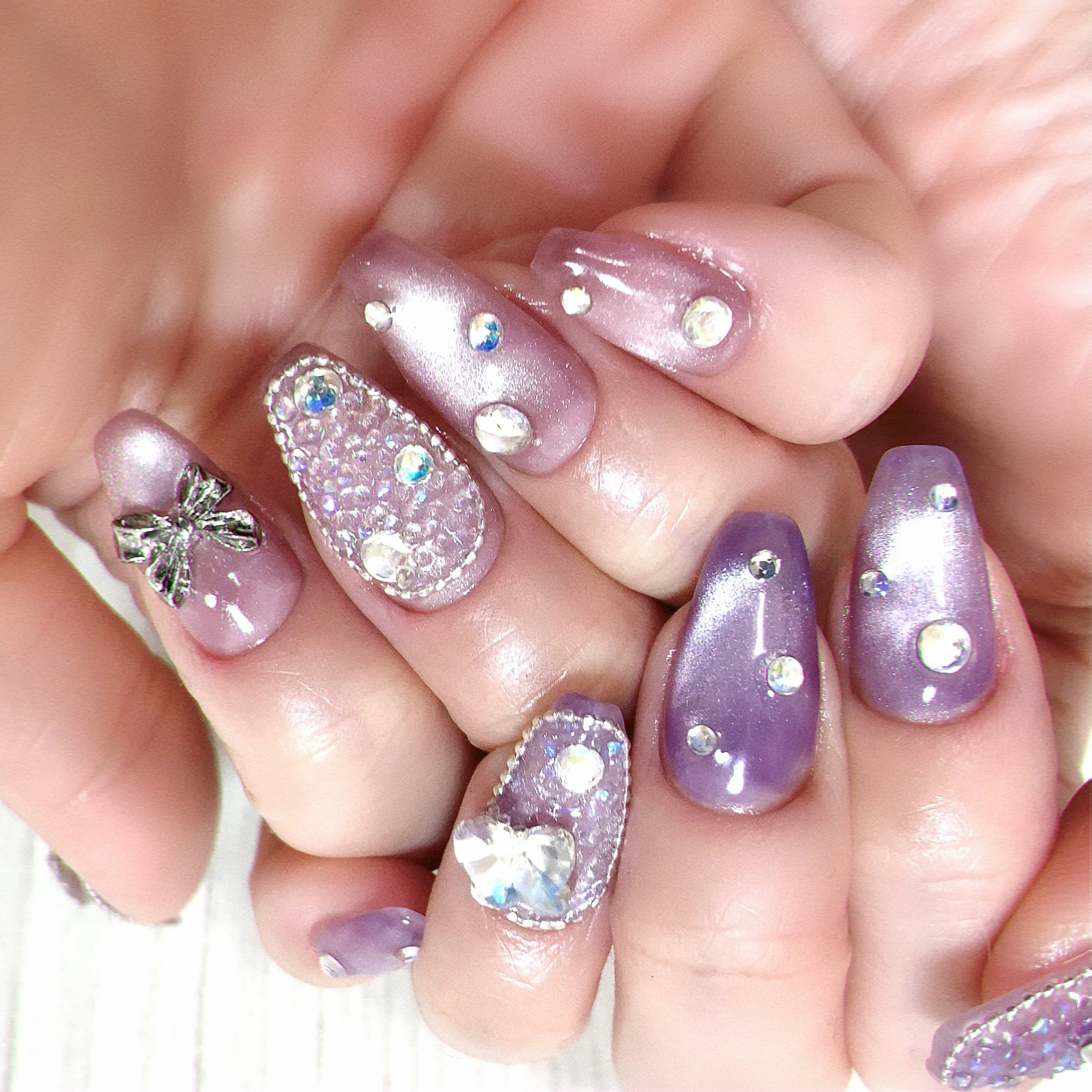 ピクシーネイル　チップ 10個セット シルバー装飾 ピクシーネイル チップ 10個セット シルバー装飾 ピクシーネイル