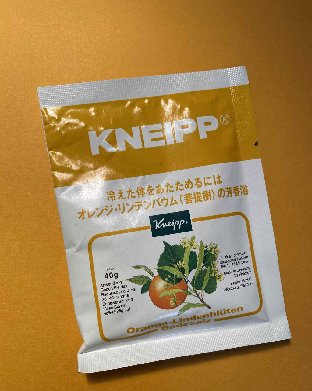 クナイプ バスソルト オレンジ・リンデンバウム<菩提樹>の香り/クナイプ/無機塩系入浴剤を使ったクチコミ(1枚目)