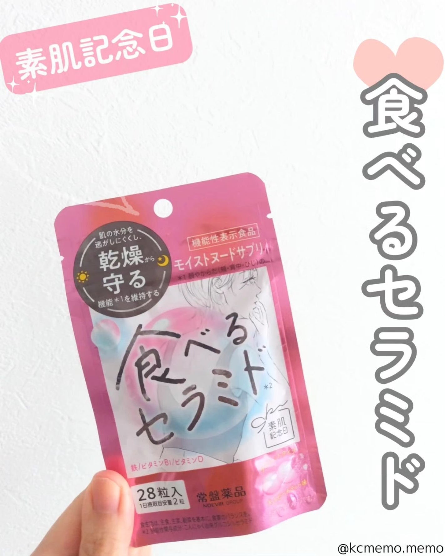 素肌記念日 モイストヌードサプリ〔機能性表示食品〕 /素肌記念日/美容サプリメントを使ったクチコミ(1枚目)