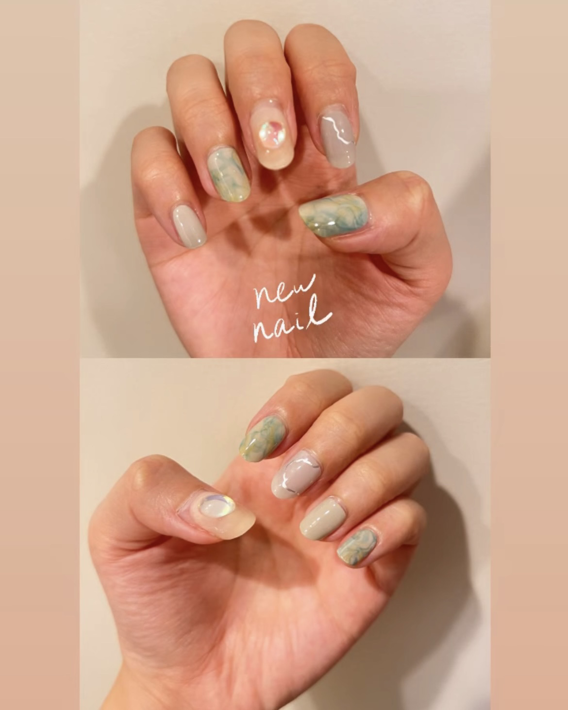 セミキュアジェルネイル（ハンド） NP-115 N Moire (New Romance Collection)/ohora/ネイルシールを使ったクチコミ（1枚目）