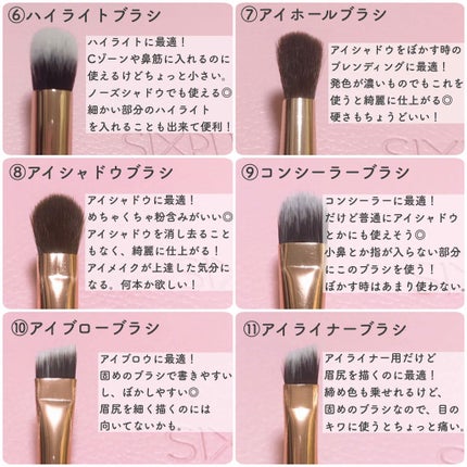 貴族のゴールド メイクブラシ11本セット 化粧ポーチ付き/SIXPLUS/メイクブラシを使ったクチコミ(3枚目)
