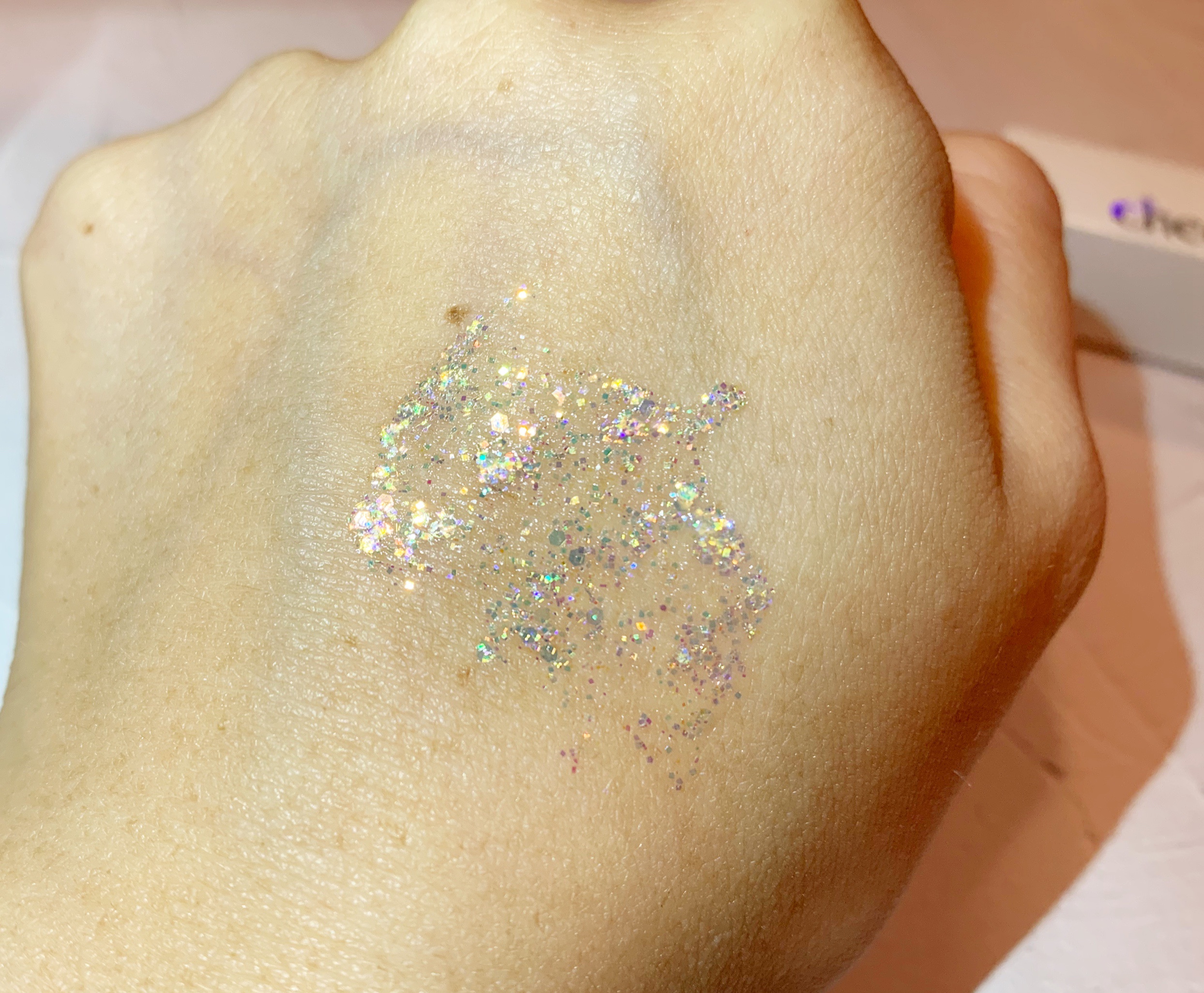 アイドルプリズムグリッター 01 天使の涙(クリア)/chee shu/グリッターを使ったクチコミ（3枚目）