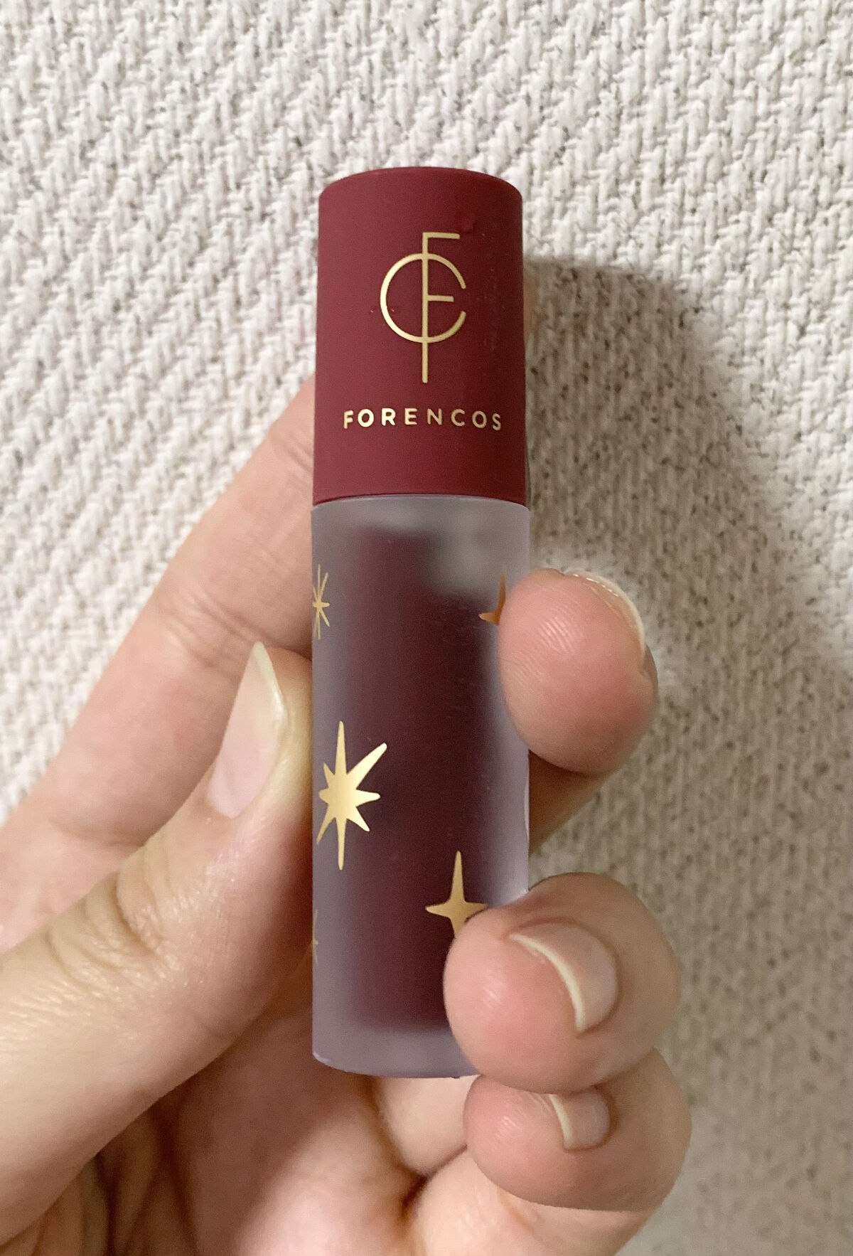 タトゥーベルベットティント #37 ブラックチェリー/フォレンコス/リップティントを使ったクチコミ（1枚目）