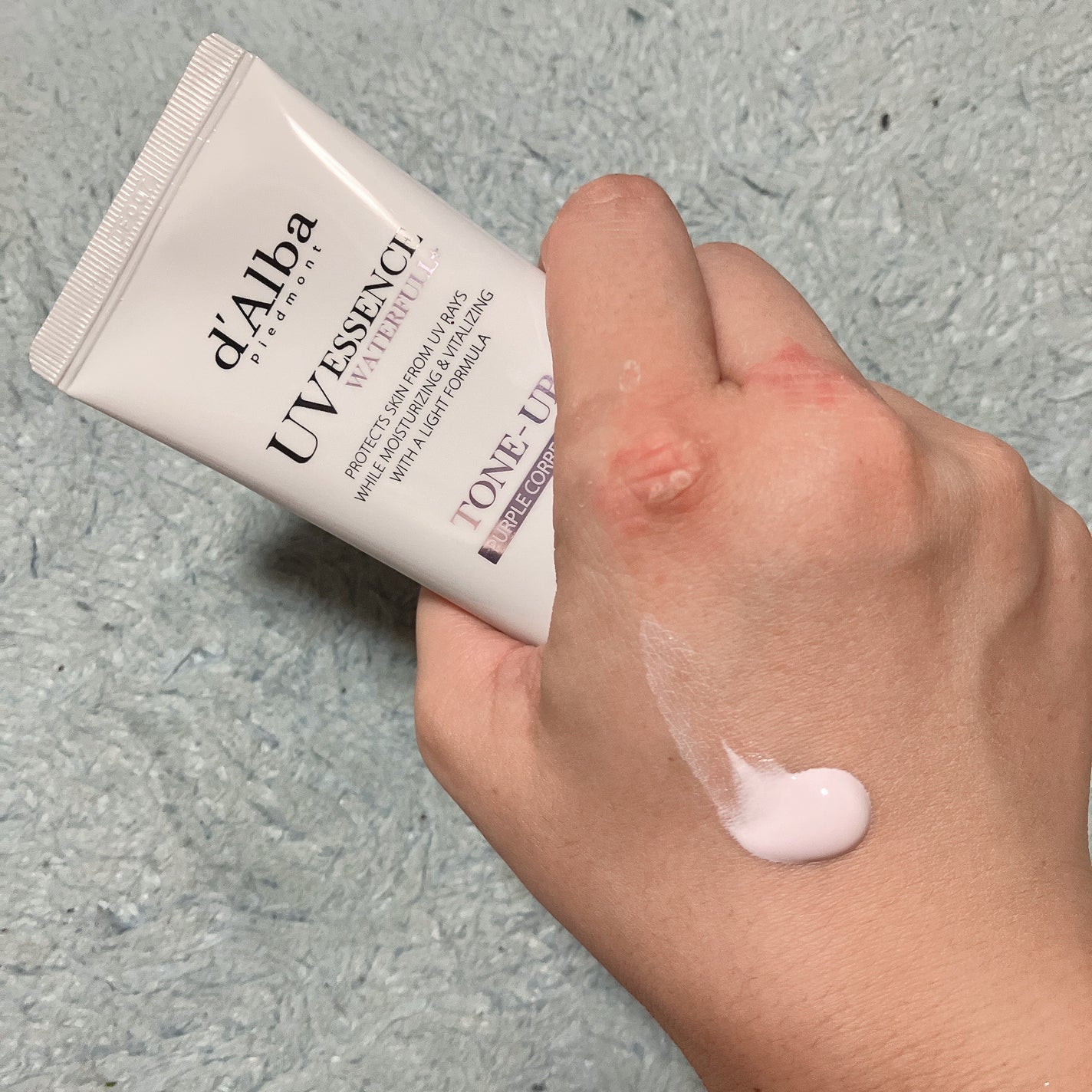 ダルバ ウォータフル トーンアップ サンクリーム(パープル)/ダルバ/日焼け止めクリームを使ったクチコミ(2枚目)