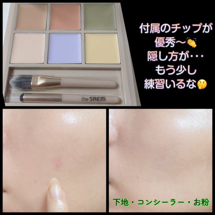 カバーパーフェクションコンシーラーパレット/the SAEM/パレットコンシーラーを使ったクチコミ(2枚目)