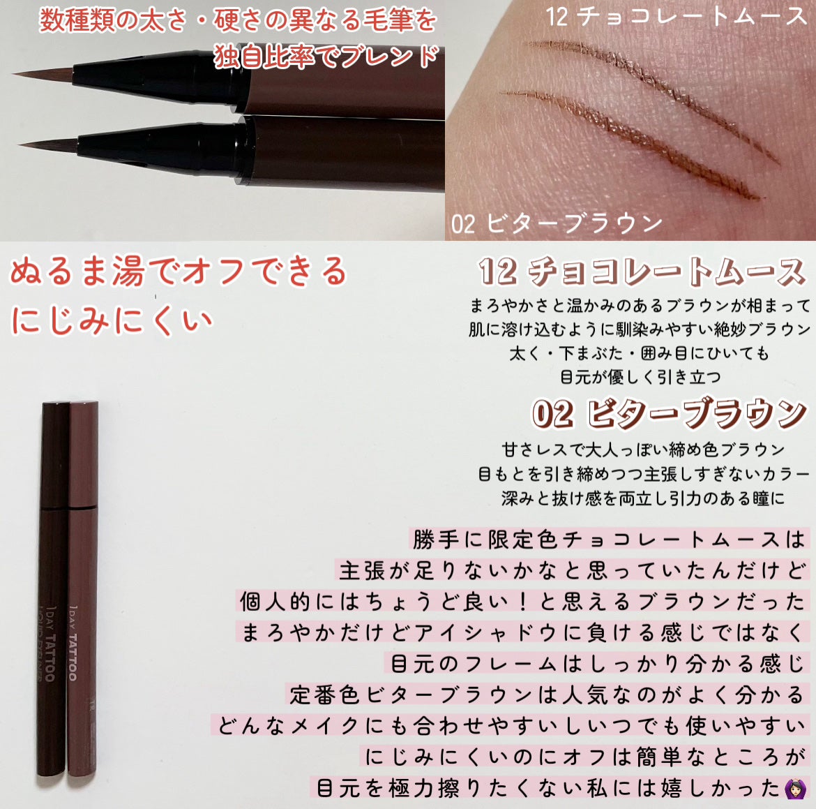 1DAY TATTOO リキッドアイライナー/K-パレット/リキッドアイライナーを使ったクチコミ(2枚目)