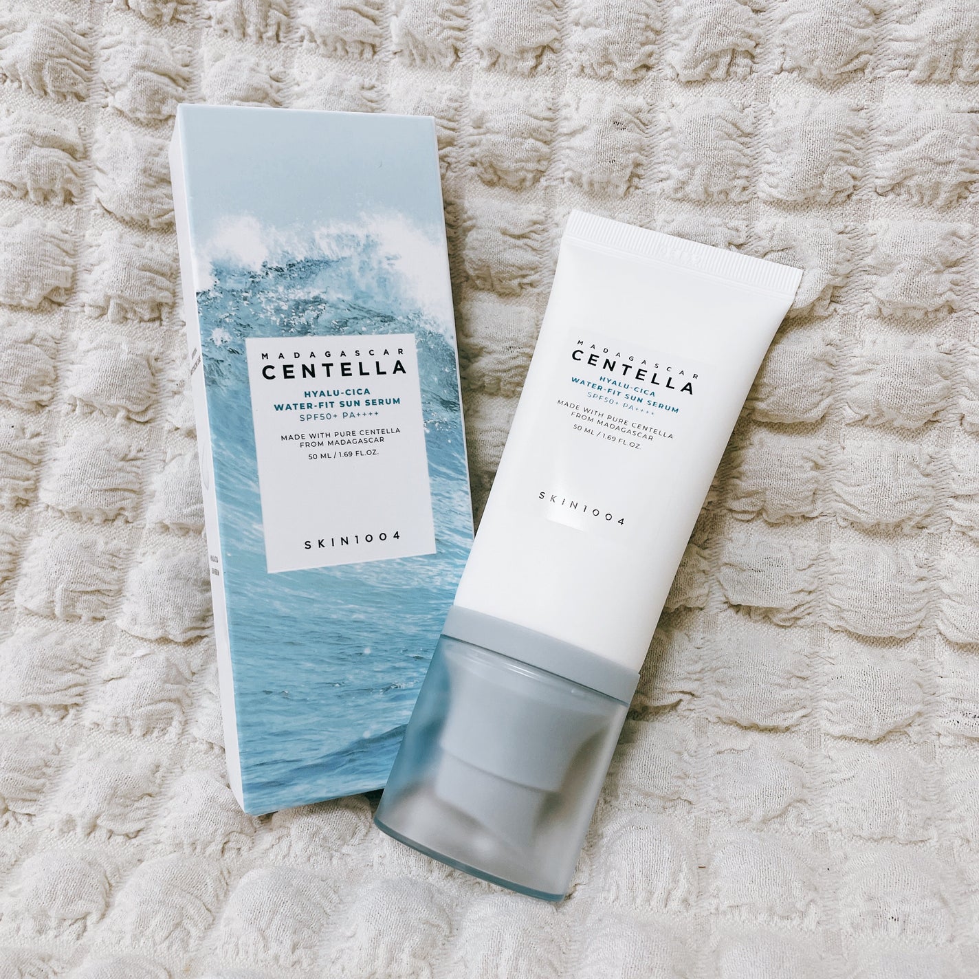 ヒアルーシカ ウォーターフィット サンセラム/SKIN1004/日焼け止めローションを使ったクチコミ(1枚目)