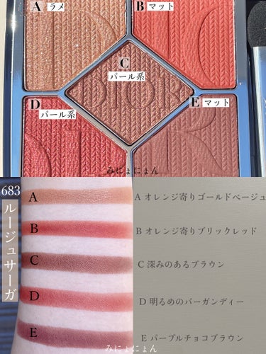 サンク クルール クチュール（フォール コレクション 2023 数量限定品） 683 ルージュ サーガ/Dior/アイシャドウを使ったクチコミ（3枚目）