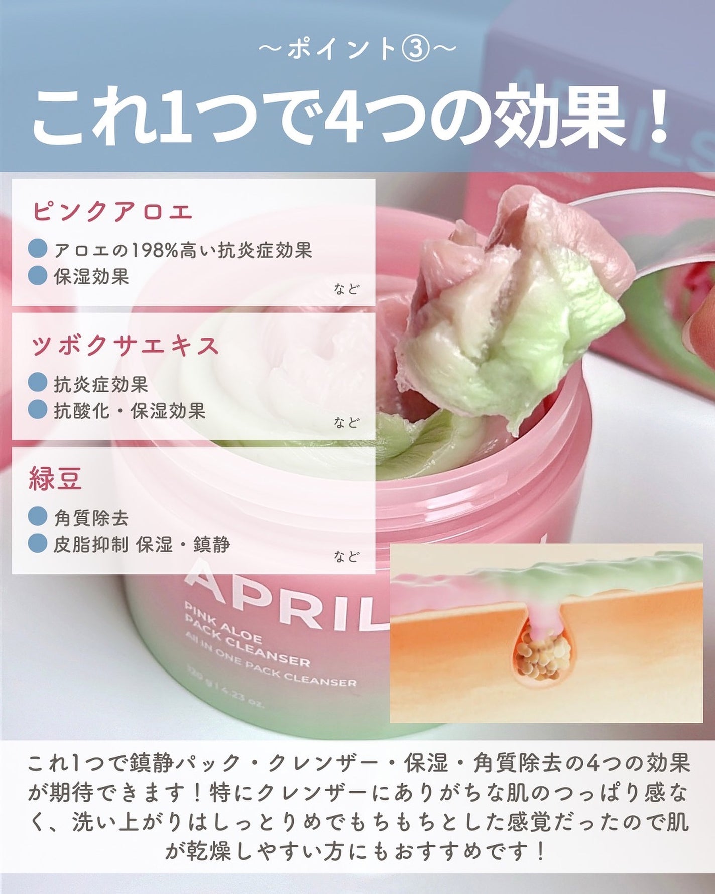 らな ♡ 韓国スキンケア / 韓国コスメ on LIPS 「←メガポ情報はハイライトに𓂃𓈒𓏸今回はエイプリルスキンの新作バ..」(5枚目)