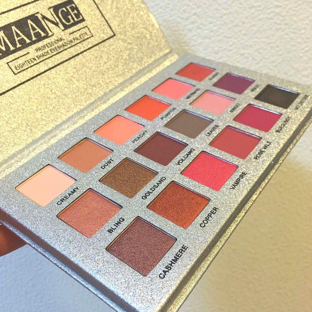 18 SHADE EYESHADOW PALETTE/MAANGE/アイシャドウパレットを使ったクチコミ(4枚目)