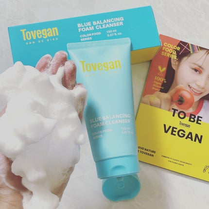 カラーフードシリーズブルーバランシングフォームクレンザー/Tovegan/洗顔フォームを使ったクチコミ(6枚目)