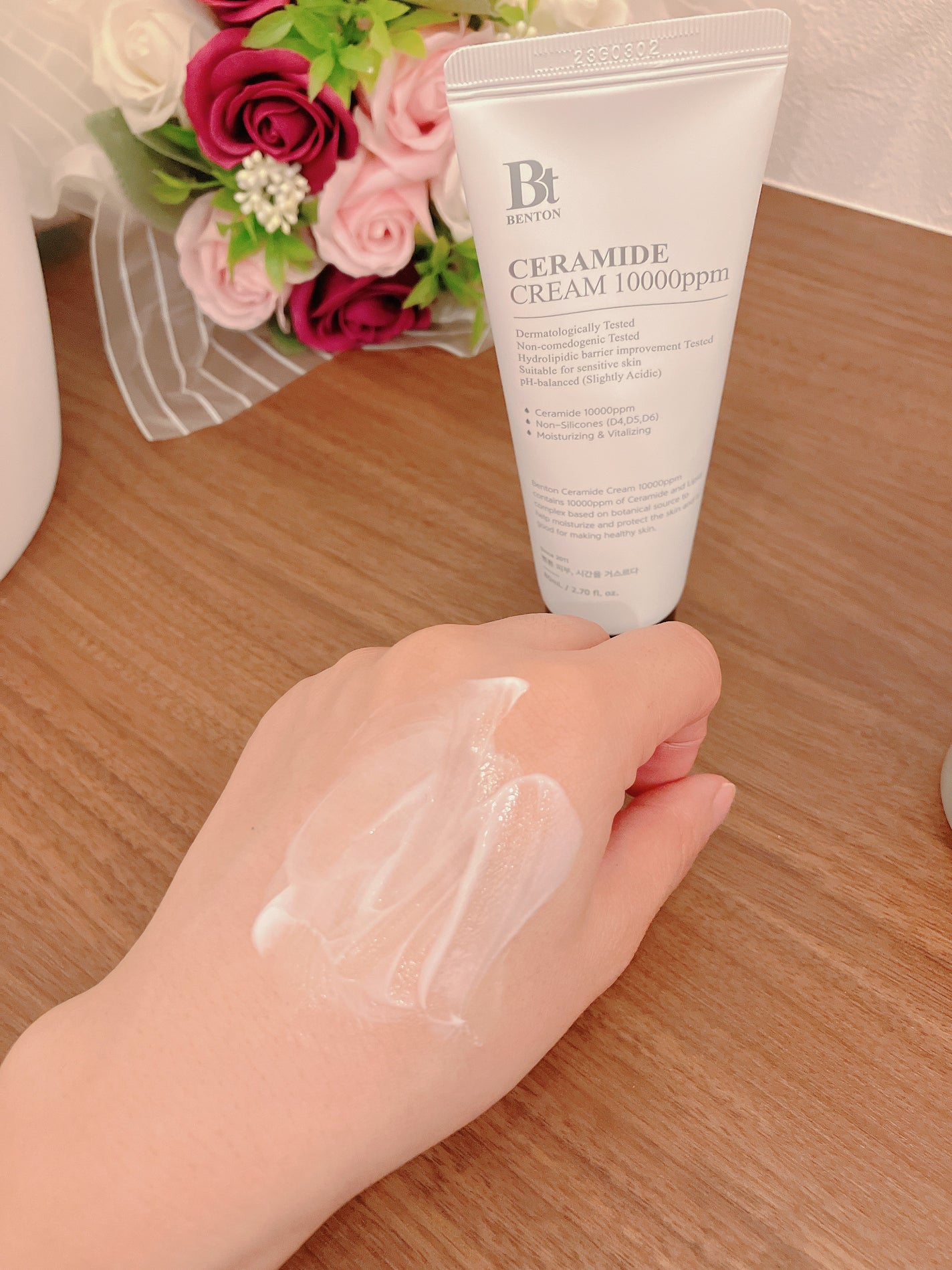 セラミドクリーム 10000ppm 80ml/BENTON/フェイスクリームを使ったクチコミ(2枚目)