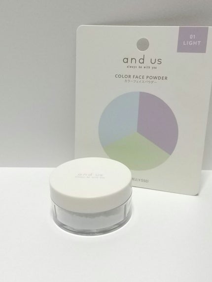 カラーフェイスパウダー/and us/ルースパウダーを使ったクチコミ(2枚目)