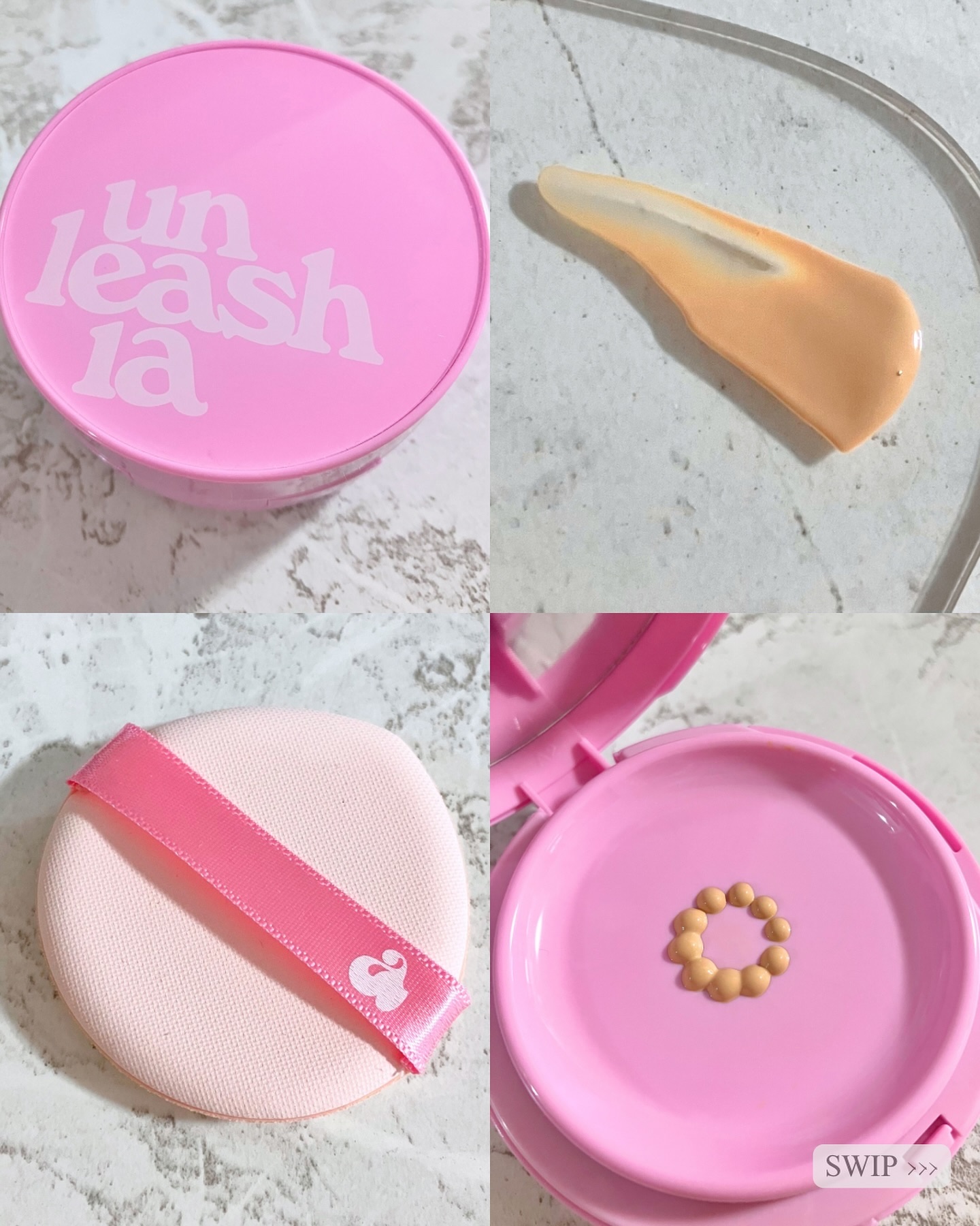 ドントタッチ ガラス ピンククッション 23W With Care/unleashia/クッションファンデーションを使ったクチコミ（3枚目）