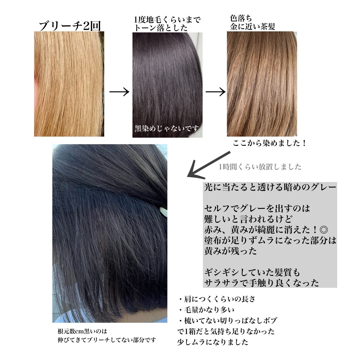カラーバター/gatsby THE DESIGNER/ヘアカラーを使ったクチコミ(2枚目)