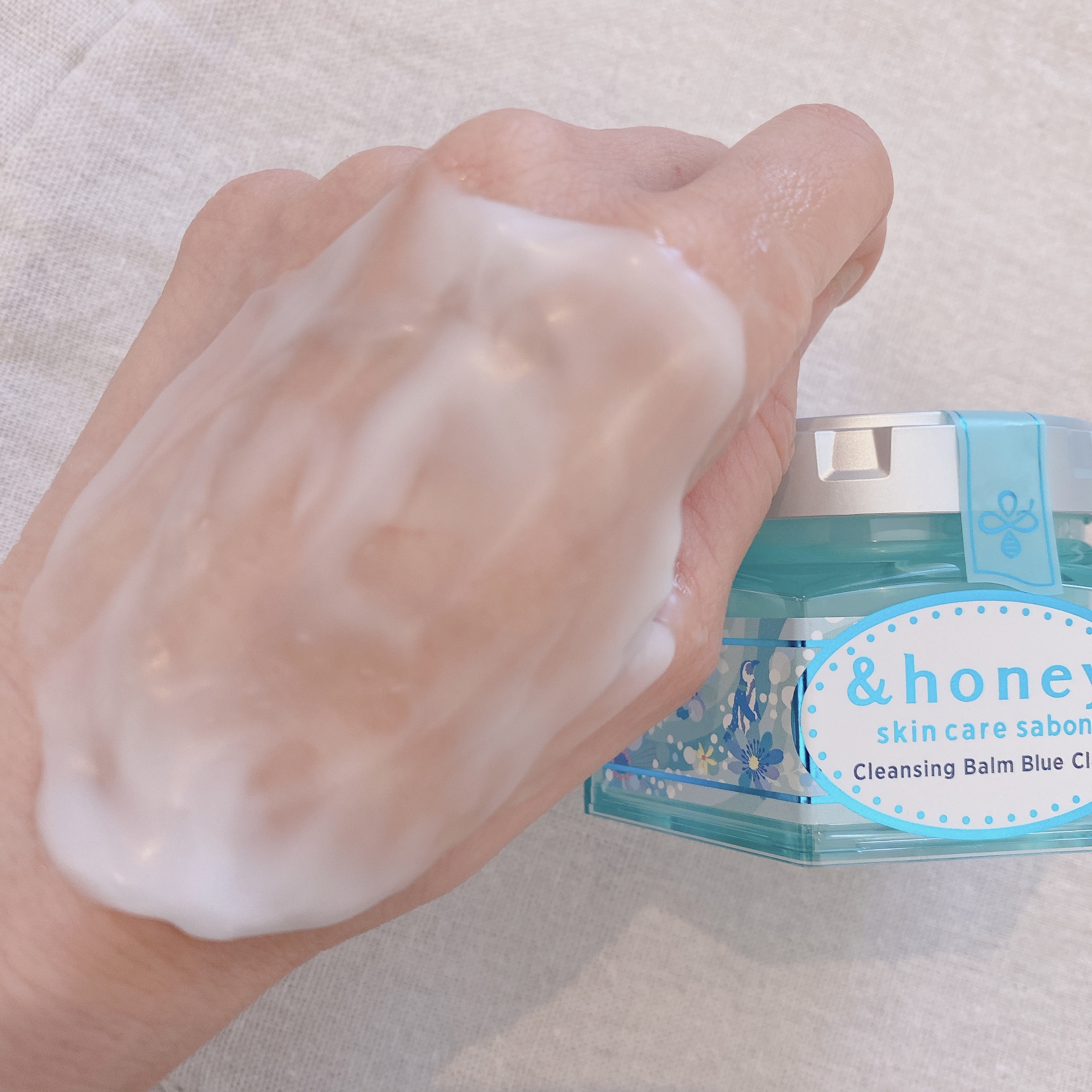 アンドハニー サボン クレンジングバーム ブルークレイ/&honey/クレンジングバームを使ったクチコミ（3枚目）