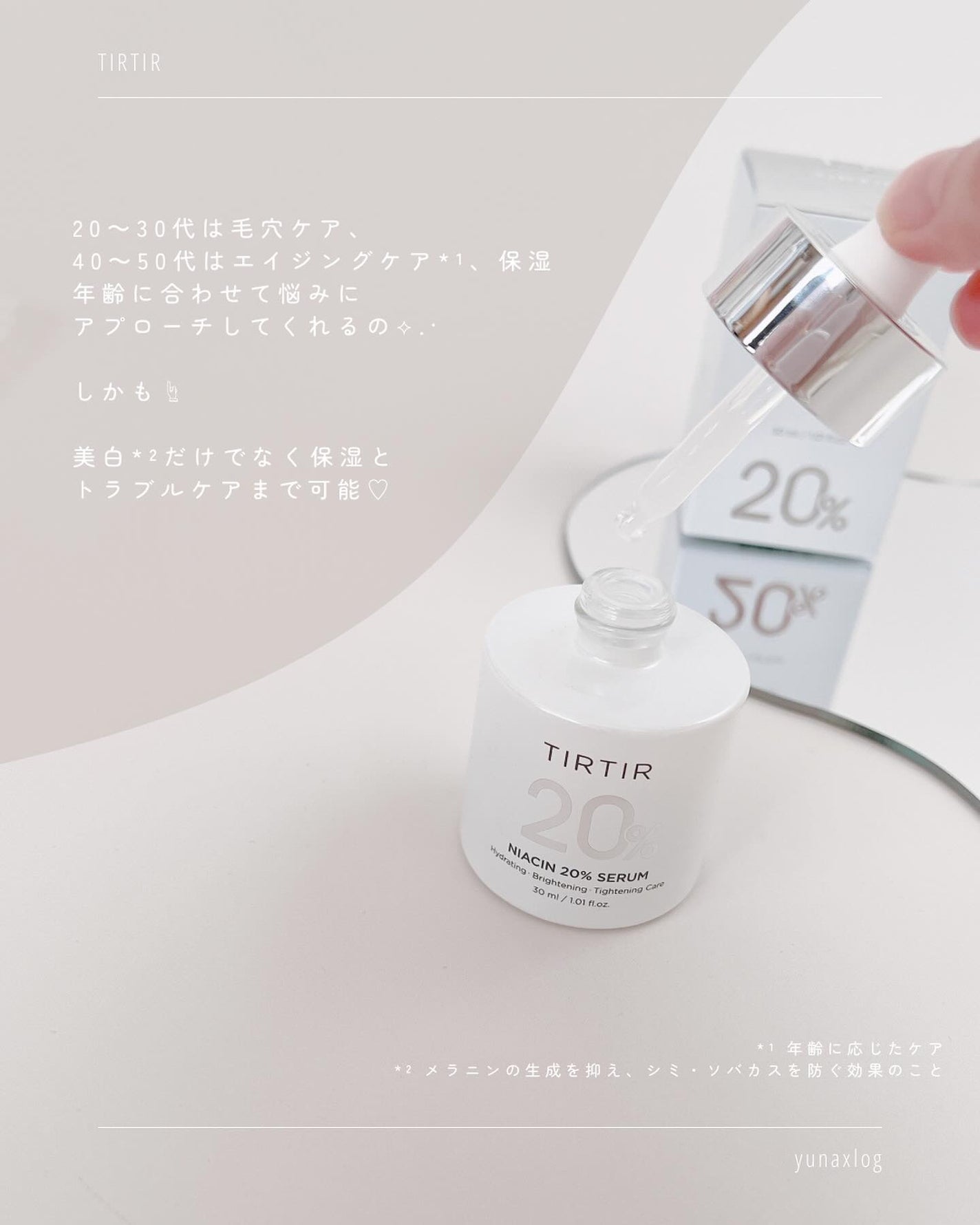 NIACIN 20% セラム/TIRTIR(ティルティル)/美容液を使ったクチコミ(3枚目)