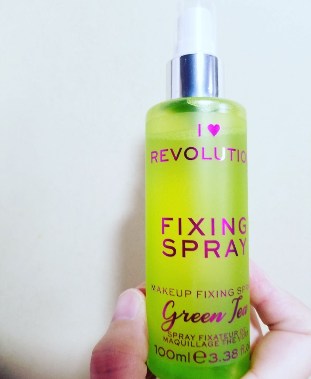 フィキシングスプレー グリーンティー/MAKEUP REVOLUTION/ミスト状化粧水を使ったクチコミ（1枚目）