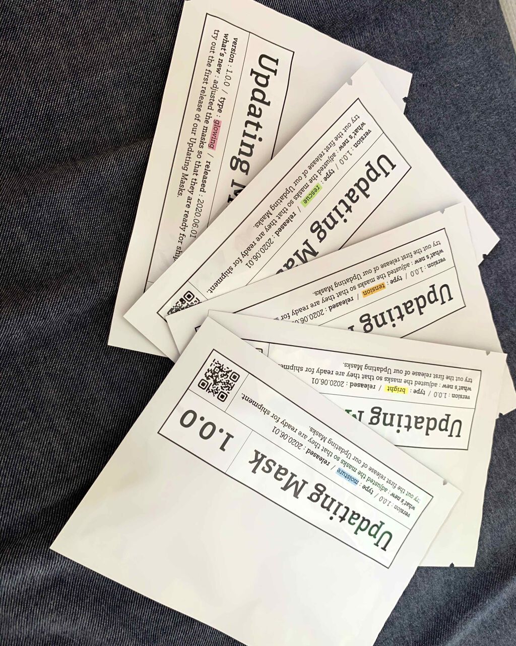 Updating Mask 1.0.0 5タイプセット 1セット5枚入り/meol/シートマスク・パックを使ったクチコミ(1枚目)