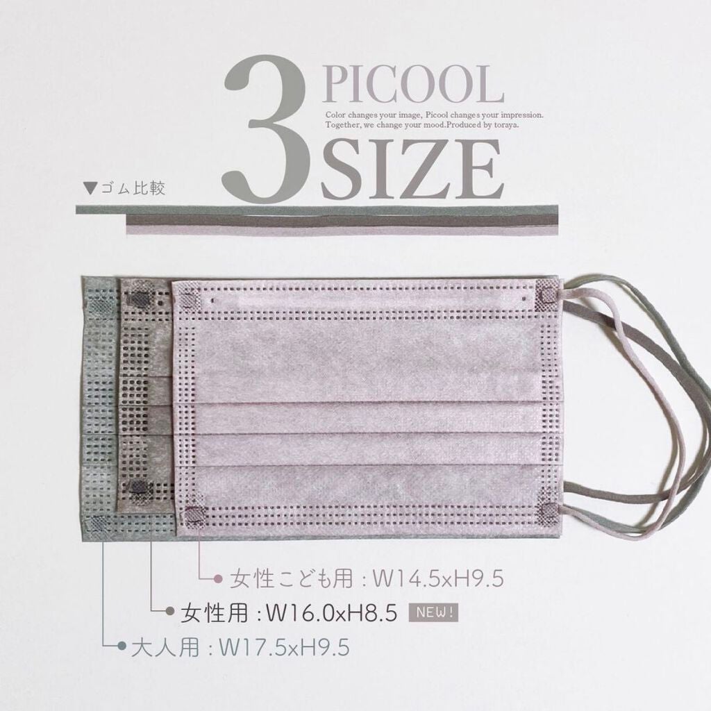 不織布 カラーマスク/Picool/マスクを使ったクチコミ(4枚目)