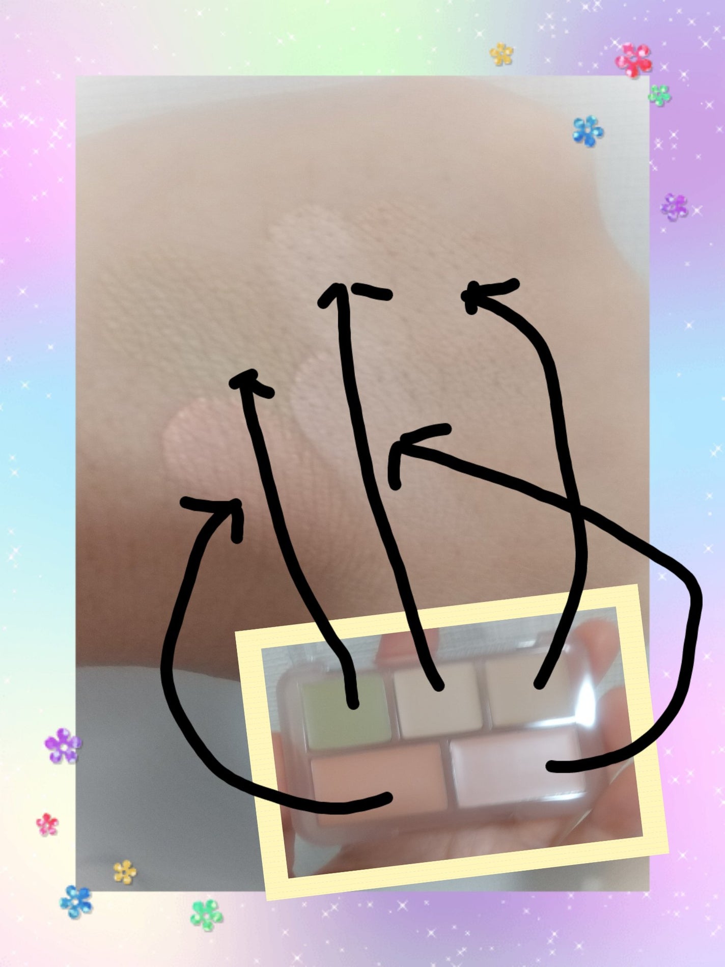 コンシールブレンダーパレット/LUNA/パレットコンシーラーを使ったクチコミ(3枚目)