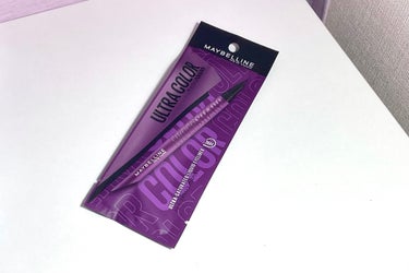 ウルトラカラー アイライナー PU-1 おしゃれな透明感 スモーキーパープル/MAYBELLINE NEW YORK/リキッドアイライナーを使ったクチコミ（1枚目）