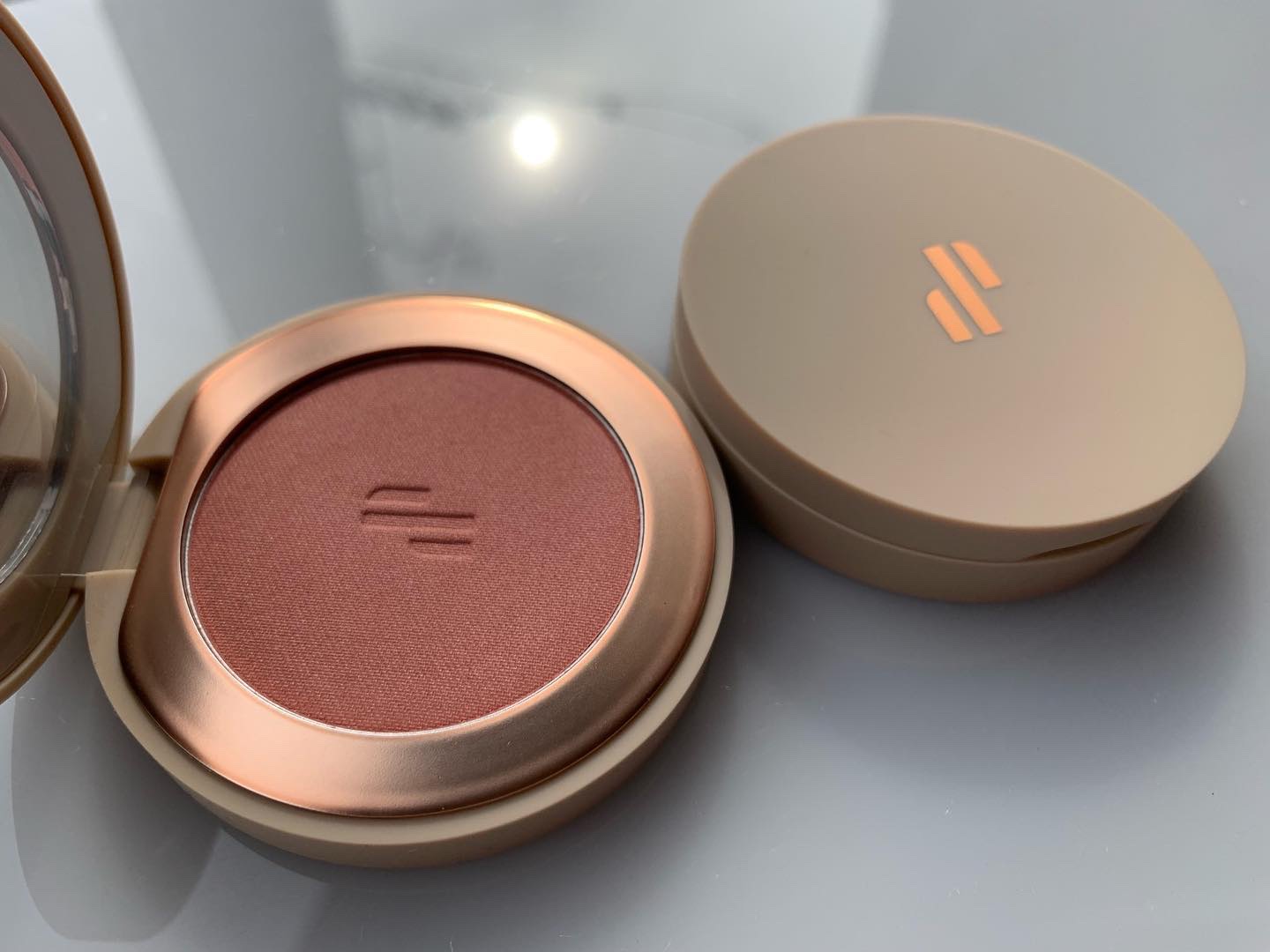 ドットオンムード グロウブラッシュ 01 Rose Plush/Heart Percent/パウダーチークを使ったクチコミ（1枚目）