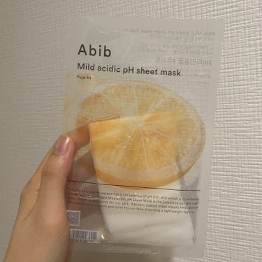 Abib  弱酸性pHシートマスク 柚子フィットのクチコミ「Abib Mild acidic pH sheet mask Yuja fit

Abib
弱.....」（1枚目）