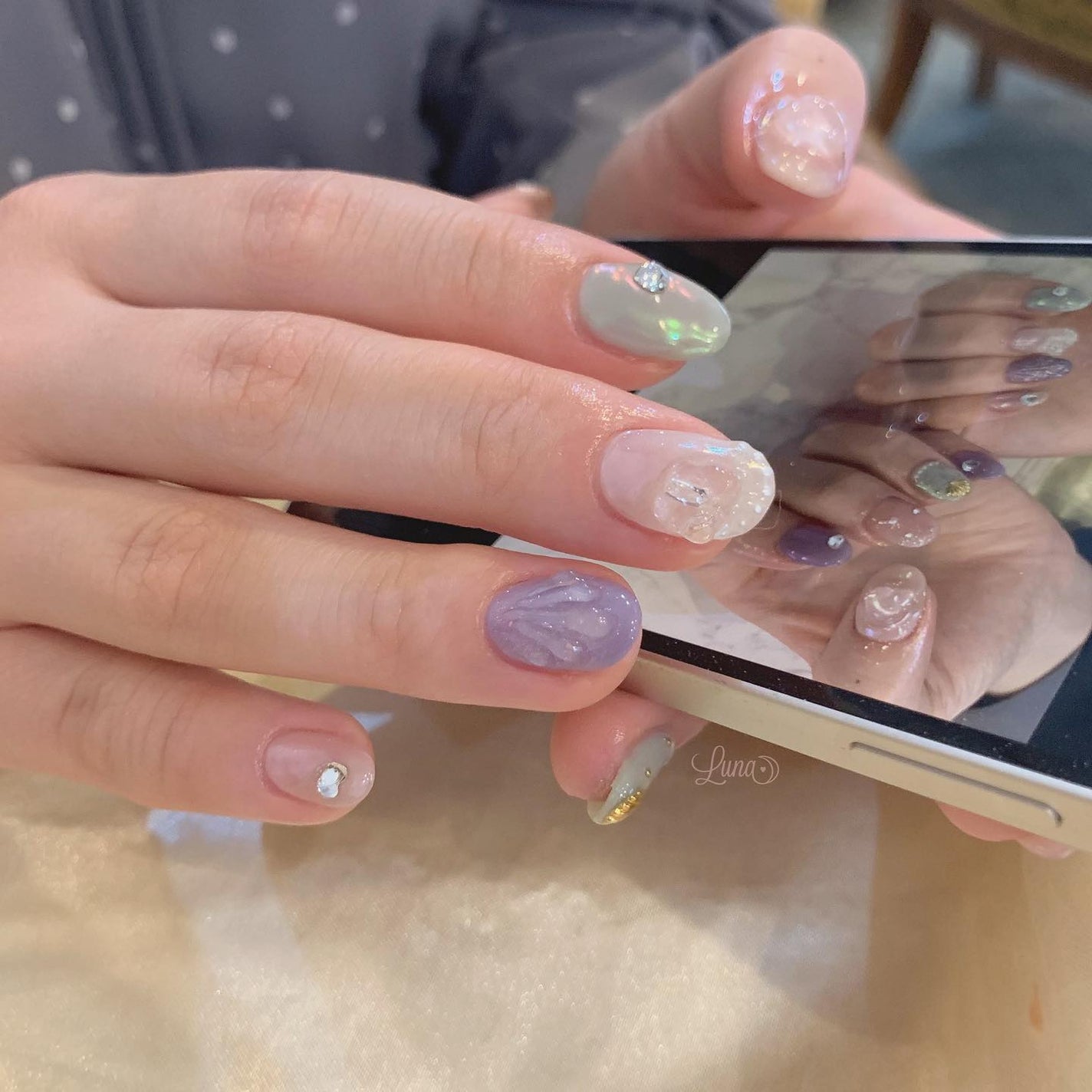 Iuna. Mizuki on LIPS 「.おまかせdesign🌙スペシャルプラン♡#nail#nail..」(3枚目)