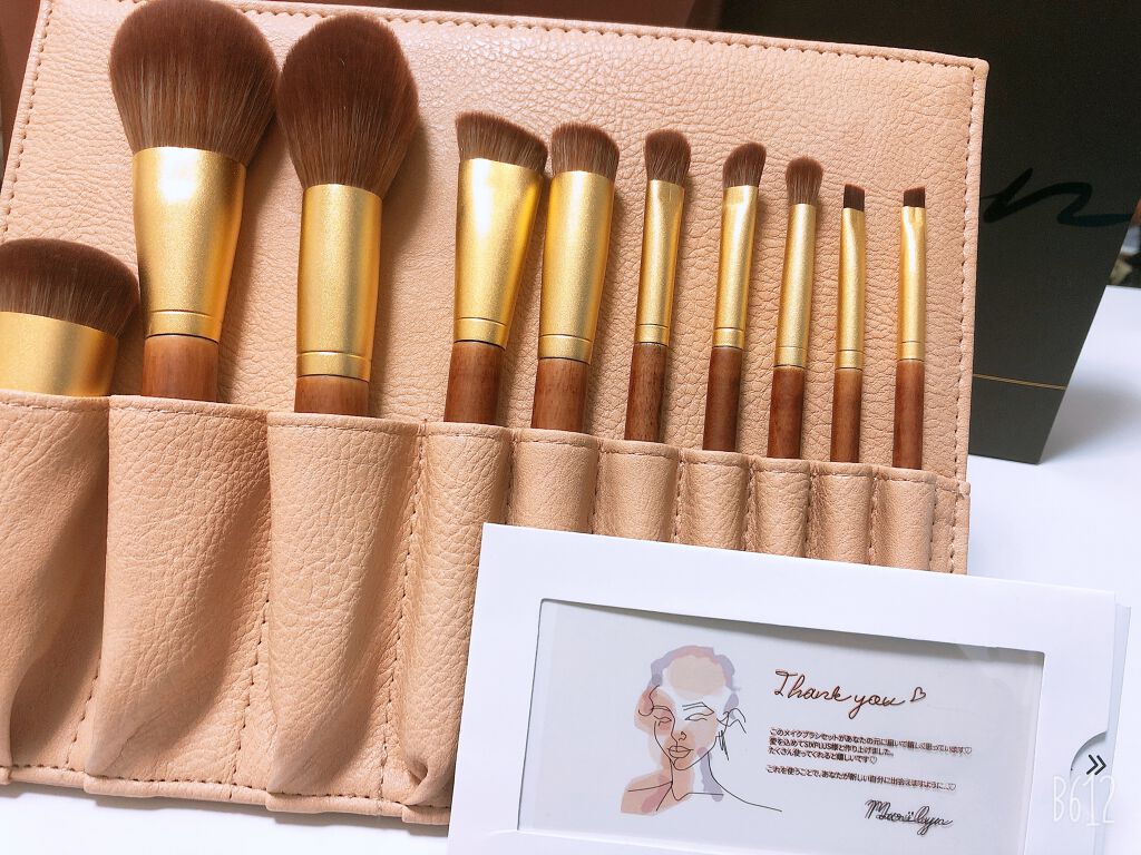 SIXPLUS X MARILYN 10本メイクアップブラシセット/SIXPLUS/メイクブラシを使ったクチコミ(1枚目)