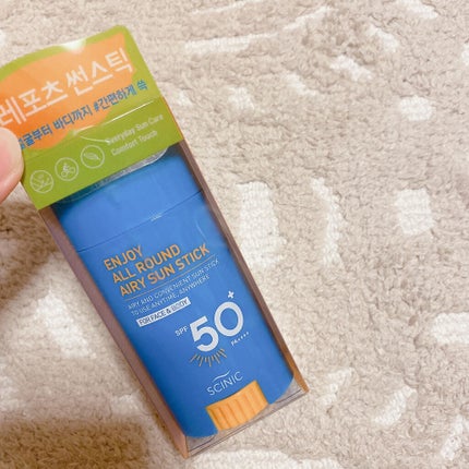 エンジョイエアリーサンスティック/SCINIC/日焼け止めスティックを使ったクチコミ(1枚目)