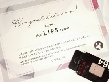 ✼••┈┈••✼••┈┈••✼••┈┈••✼••┈┈••✼
          先日 LIPSからプレゼント企画に
                当選し商品が届きました‼️

 色は薄づきですが ラメが沢山入っていて
                   目元がキラキラするので  

              このままリピートしたいです‼️
✼••┈┈••✼••┈┈••✼••┈┈••✼••┈┈••✼

#プレゼントキャンペーン_KATE
#KATEザ アイカラー064グレイッシュブラウン

の画像 その0