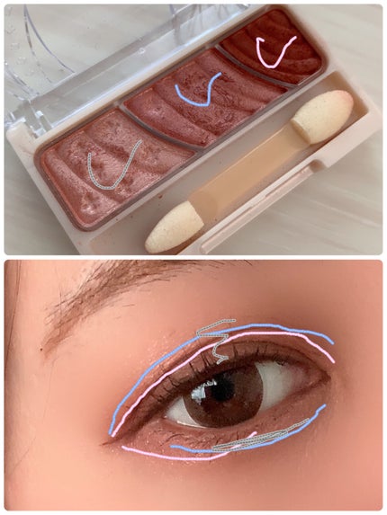 トーンアップアイシャドウ/CEZANNE/アイシャドウパレットを使ったクチコミ(5枚目)