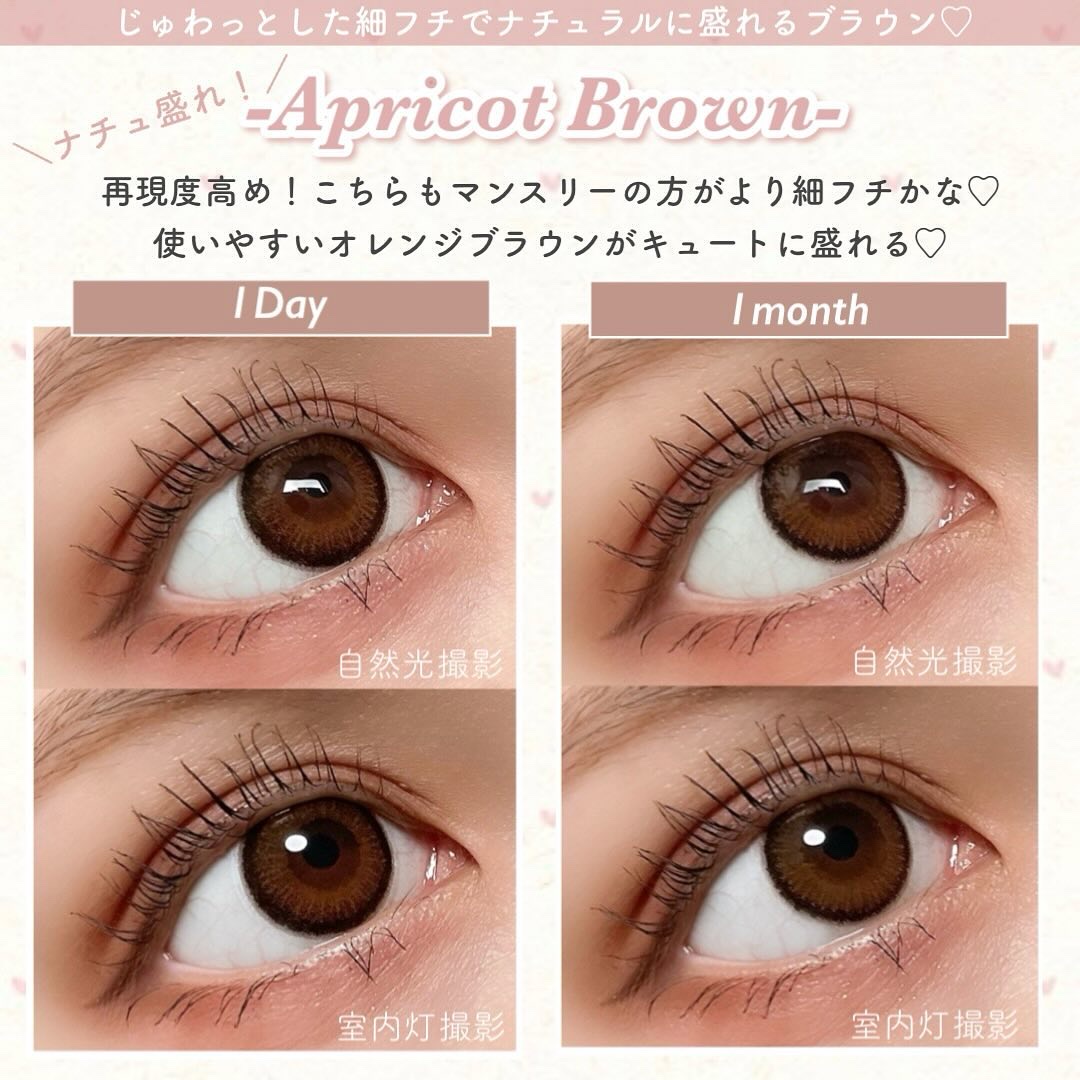 エバーカラーマンスリー アプリコットブラウン/エバーカラー/１ヶ月（１MONTH）カラコンを使ったクチコミ（3枚目）