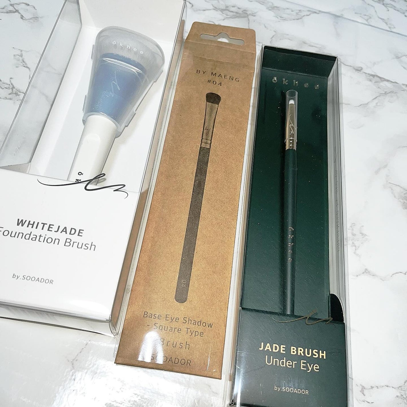 okhee 白玉ファンデーションブラシ/SOOA DOR/メイクブラシを使ったクチコミ(2枚目)