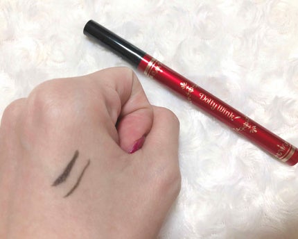 リキッドアイライナー ウォータープルーフ スーパーブラック/ドーリーウインク/リキッドアイライナーを使ったクチコミ(2枚目)